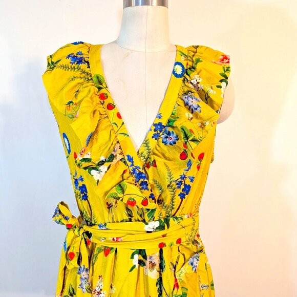 NWT Anthropologie Maeve Floral-Wrap Mini Dress SZ SMALL - Picture 6 of 8